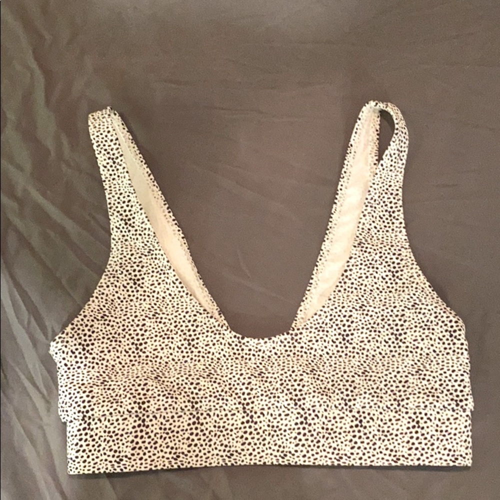 White and black sports bra